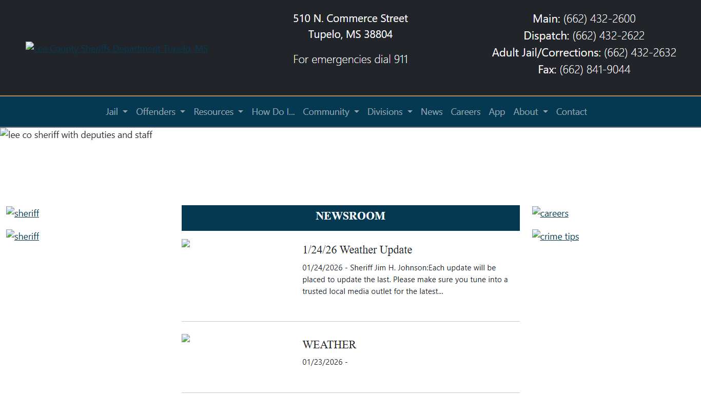 Lee County Sheriff's Department Mississippi